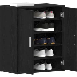Produits Ménagers-vidaXL Armoire à chaussures Blanc 60x35x70 cm Bois d’ingénierie