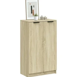 vidaXL Armoire à chaussures Chêne sonoma 59x35x100,5cm Bois d'ingénierie