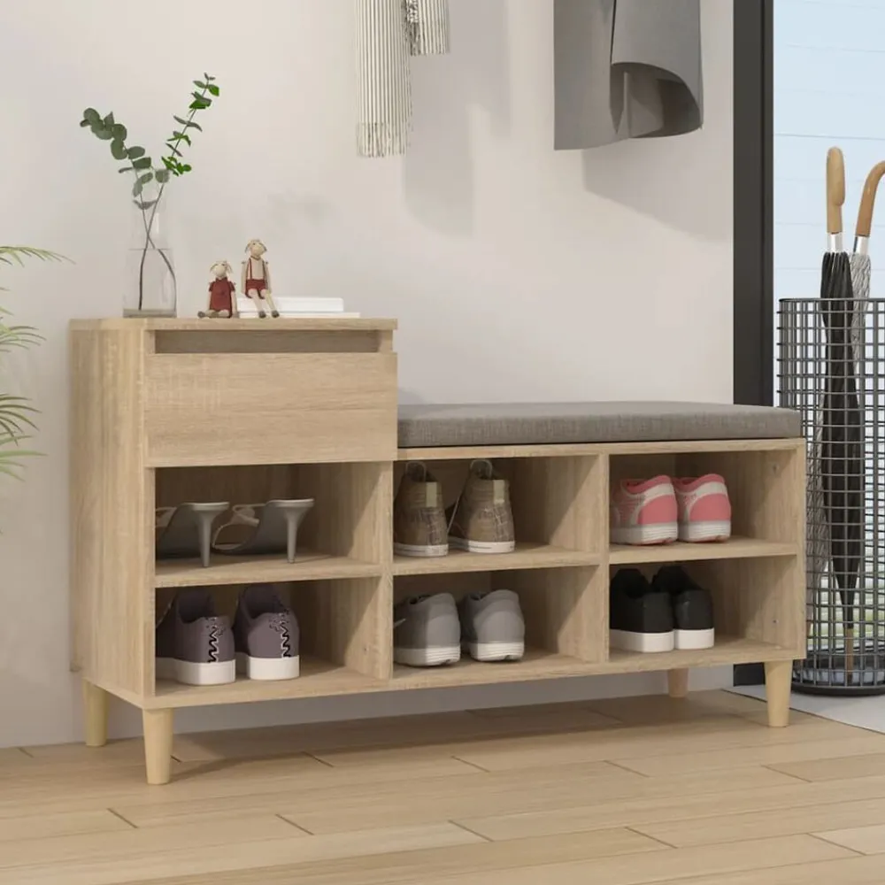 vidaXL Armoire à chaussures Chêne sonoma 102x36x60cm Bois d'ingénierie