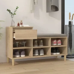 vidaXL Armoire à chaussures Chêne sonoma 102x36x60cm Bois d'ingénierie
