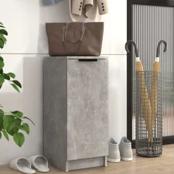 Produits Ménagers-vidaXL Armoire à chaussures 30x35x70 cm Bois d'ingénierie Gris béton