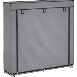 vidaXL Armoire à chaussures avec housse 115x28x110 cm Tissu