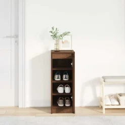 vidaXL Armoire à chaussures chêne marron 29,5x34x76 cm bois ingénierie