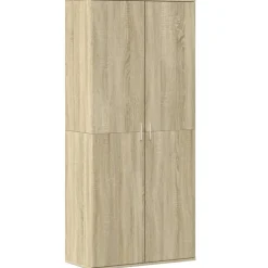 Produits Ménagers-vidaXL Armoire à chaussures Chêne sonoma 80x39x178cm Bois d'ingénierie Chêne sonoma