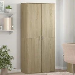 Produits Ménagers-vidaXL Armoire à chaussures Chêne sonoma 80x39x178cm Bois d'ingénierie Ch&ecirc;ne sonoma