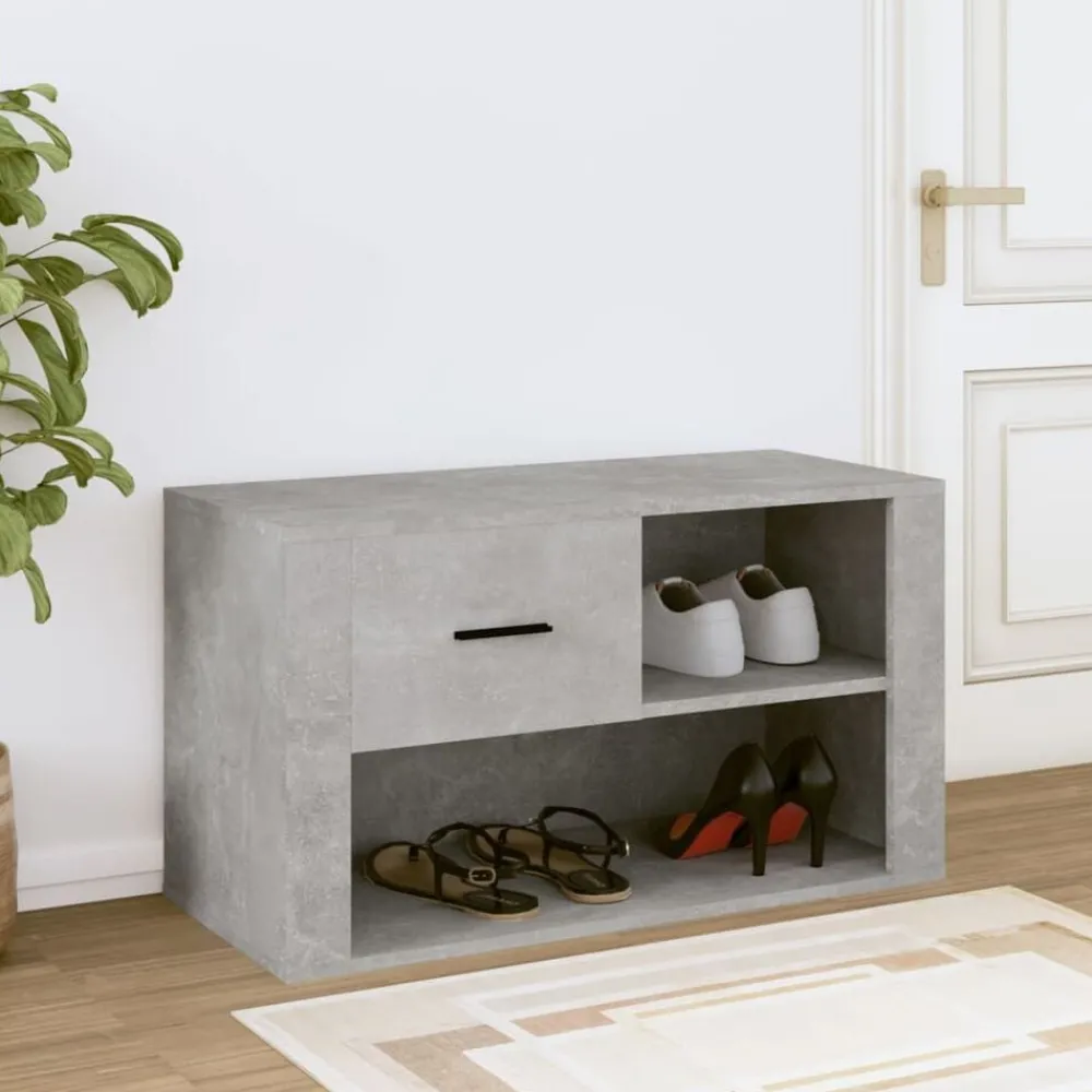 vidaXL Armoire à chaussures 80x35x45 cm Bois d'ingénierie