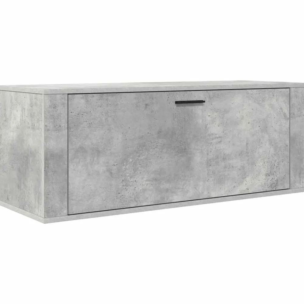 Produits Ménagers-vidaXL Armoire à chaussures murale 100x35x38 cm Gris béton
