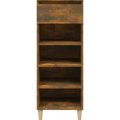 Produits Ménagers-vidaXL Armoire à chaussures Chêne fumé 40x36x105 cm Bois d'ingénierie Ch&ecirc;ne fumé