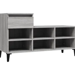 Produits Ménagers-vidaXL Armoire à chaussures 102x36x60 cm Bois d'ingénierie Sonoma gris