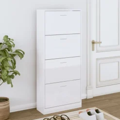 vidaXL Armoire à chaussure 63x24x147 cm Bois ingénierie