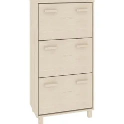 vidaXL Armoire à chaussures HAMAR 59,5x35x117cm Pin massif