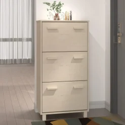vidaXL Armoire à chaussures HAMAR 59,5x35x117cm Pin massif