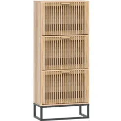 Produits Ménagers-vidaXL Armoire à chaussures 52x25x120 cm bois d'ingénierie Marron