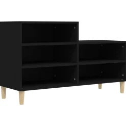 Produits Ménagers-vidaXL Armoire à chaussures 102x36x60 cm Bois d'ingénierie Noir