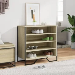 vidaXL Armoire à chaussures chêne sonoma 80x38x78 cm bois d'ingénierie