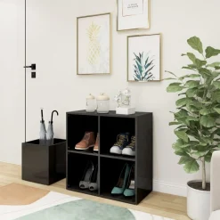 vidaXL Armoire à chaussures d’entrée bois ingénierie
