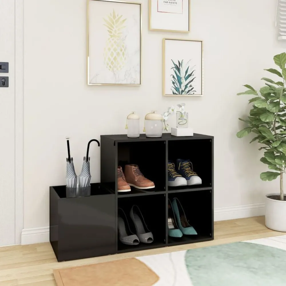 vidaXL Armoire à chaussures d’entrée bois ingénierie