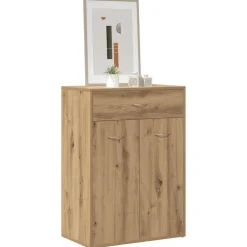 vidaXL Armoire à chaussures chêne artisanal bois d'ingénierie