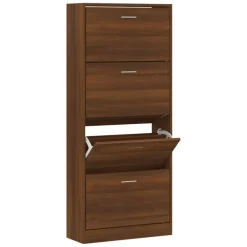 vidaXL Armoire à chaussures Chêne marron 63x24x147cm Bois d'ingénierie