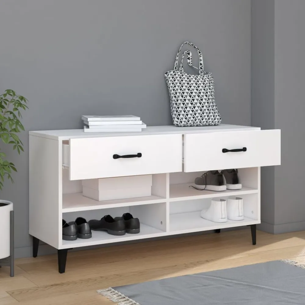 vidaXL Armoire à chaussures 102x35x55 cm Bois d'ingénierie