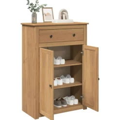 vidaXL Armoire à chaussures PANAMA 80x40x114 cm bois de pin massif