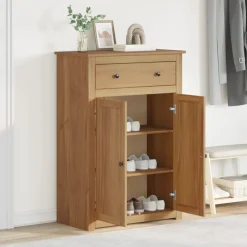 vidaXL Armoire à chaussures PANAMA 80x40x114 cm bois de pin massif