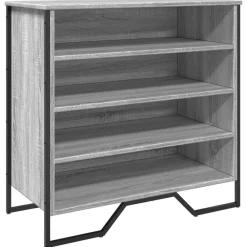 Produits Ménagers-vidaXL Armoire à chaussures 80x38x78 cm bois d'ingénierie Sonoma gris
