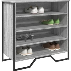 Produits Ménagers-vidaXL Armoire à chaussures 80x38x78 cm bois d'ingénierie Sonoma gris