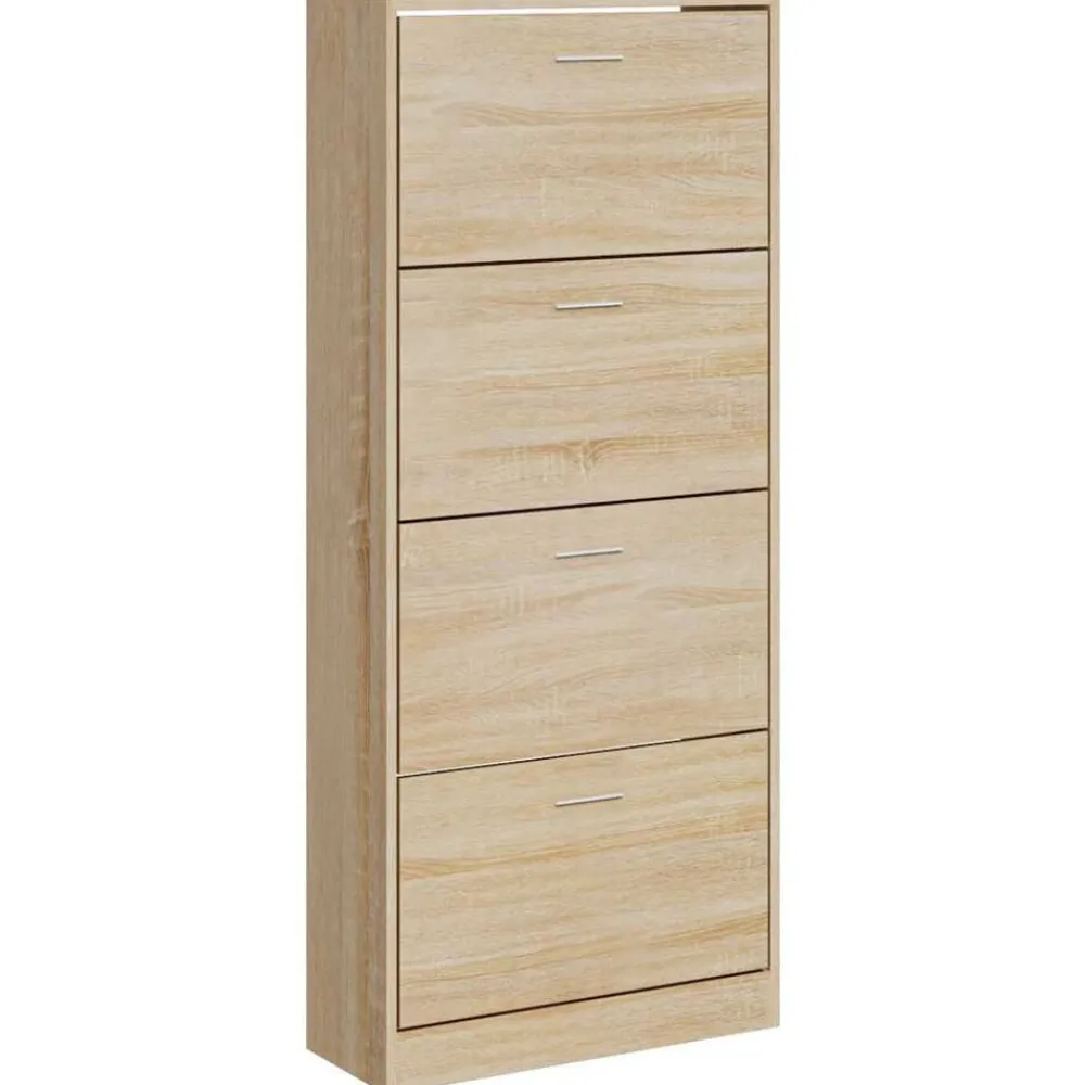 vidaXL Armoire à chaussures Chêne sonoma 63x24x147cm Bois d'ingénierie