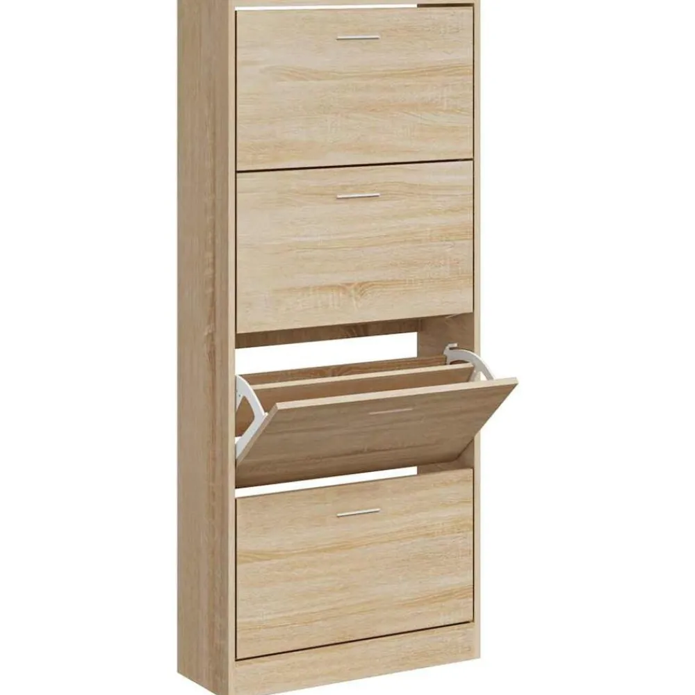 vidaXL Armoire à chaussures Chêne sonoma 63x24x147cm Bois d'ingénierie
