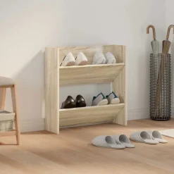 vidaXL Armoire à chaussures murale Chêne Sonoma 60x18x60 cm Aggloméré