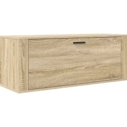 Produits Ménagers-vidaXL Armoire à chaussures murale Chêne sonoma 100x35x38 cm Chêne sonoma