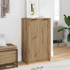 vidaXL Armoire à chaussures chêne artisanal bois d'ingénierie