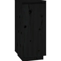 Produits Ménagers-vidaXL Armoire à chaussures 35x35x80 cm Bois de pin massif Noir