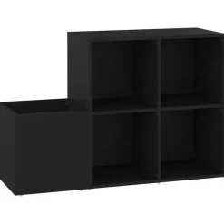 Produits Ménagers-vidaXL Armoire à chaussures d'entrée bois d'ingénierie Noir