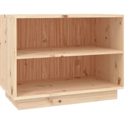 Produits Ménagers-vidaXL Armoire à chaussures 60x34x45 cm Bois de pin massif Naturel