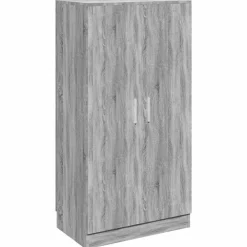 Produits Ménagers-vidaXL Armoire à chaussures 55x35x108 cm Bois d'ingénierie Sonoma gris