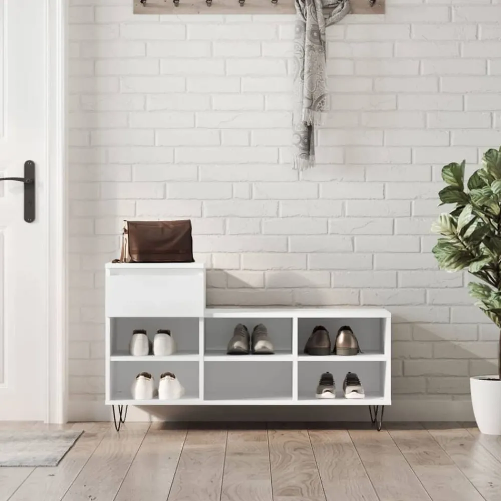 vidaXL Armoire à chaussures 102x36x60 cm Bois d'ingénierie