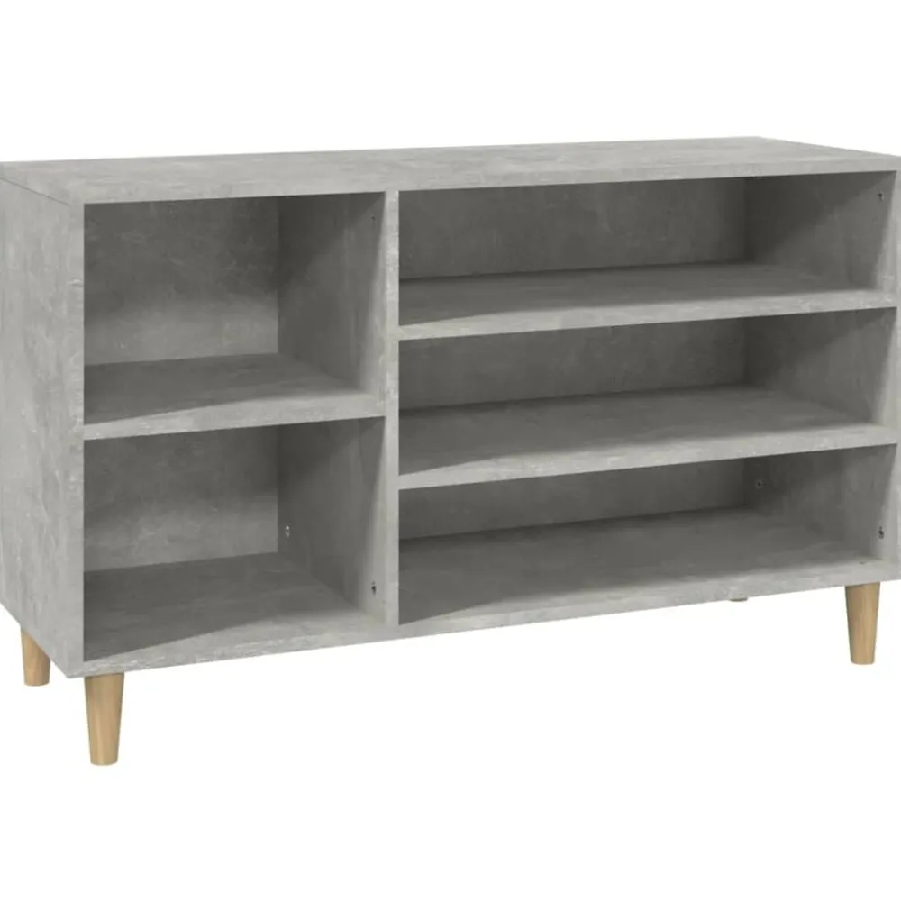Produits Ménagers-vidaXL Armoire à chaussures 102x36x60 cm Bois d'ingénierie Gris béton