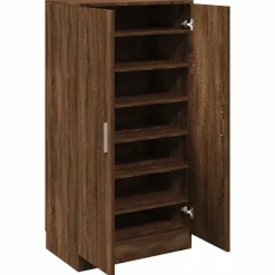 Produits Ménagers-vidaXL Armoire à chaussures Chêne marron 55x35x108cm Bois d'ingénierie Chêne marron