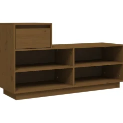 vidaXL Armoire à chaussures 110x34x61cm Bois de pin massif