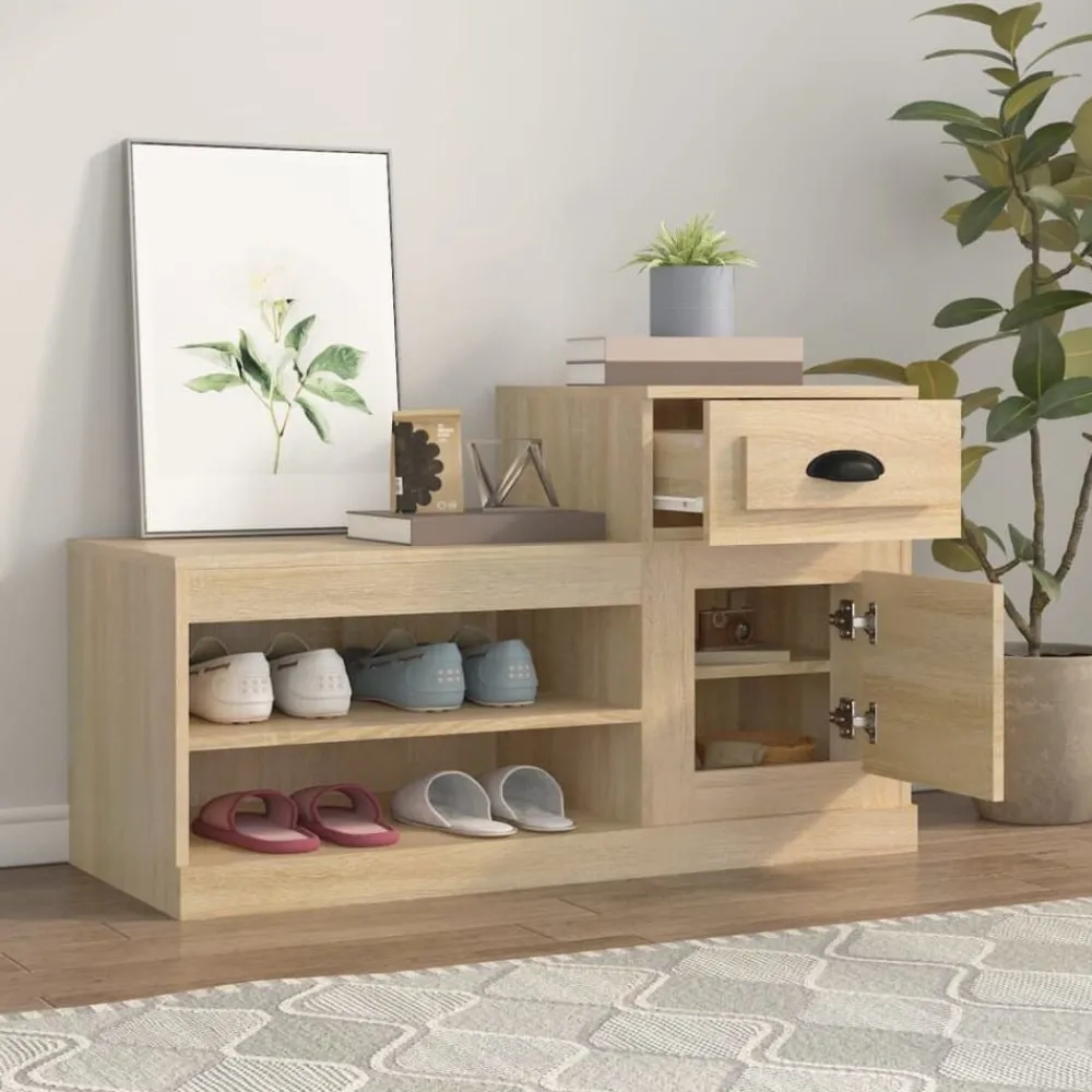 vidaXL Armoire à chaussures chêne sonoma 100x42x60cm bois d'ingénierie