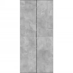 Produits Ménagers-vidaXL Armoire à chaussures 80x39x178 cm Bois d'ingénierie Gris béton