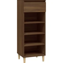Produits Ménagers-vidaXL Armoire à chaussures Chêne marron 40x36x105cm Bois d'ingénierie Ch&ecirc;ne marron