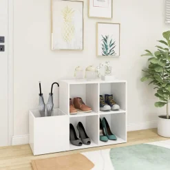 vidaXL Armoire à chaussures d'entrée bois d'ingénierie