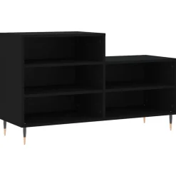 Produits Ménagers-vidaXL Armoire à chaussures 102x36x60 cm Bois d'ingénierie Noir