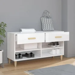 vidaXL Armoire à chaussure 102x35x55 cm Bois ingénierie