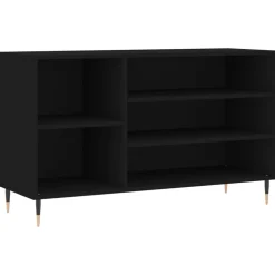 Produits Ménagers-vidaXL Armoire à chaussures 102x36x60 cm Bois d'ingénierie Noir