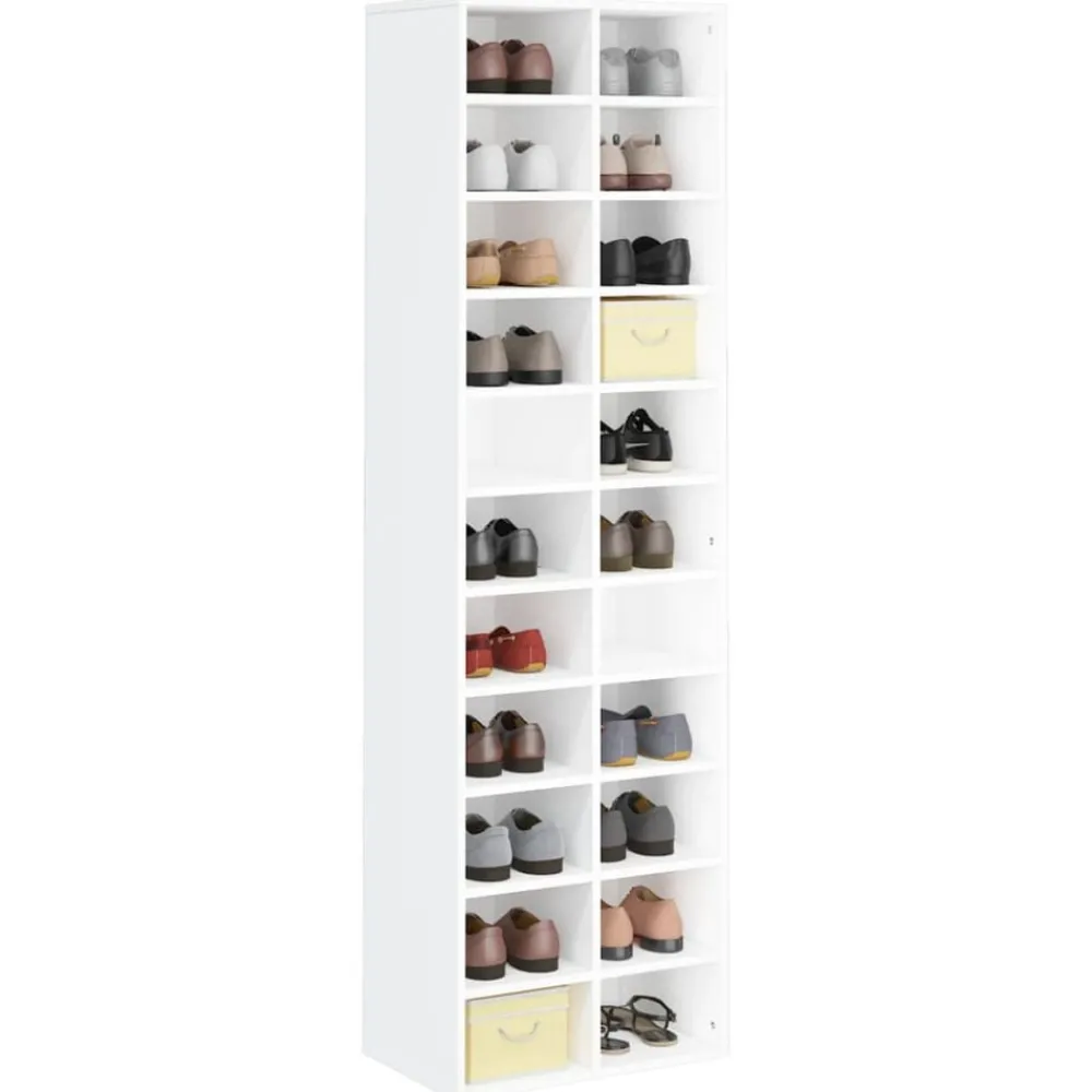 vidaXL Armoire à chaussures 54x34x183 cm Bois d'ingénierie