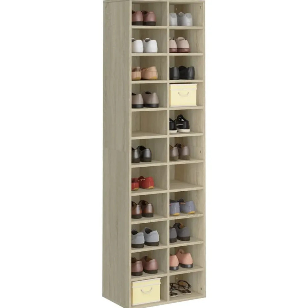 vidaXL Armoire à chaussures chêne sonoma 54x34x183cm bois d'ingénierie